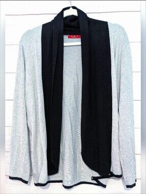 RED brand Black and Gray Open Front Cardigan Size 1X
